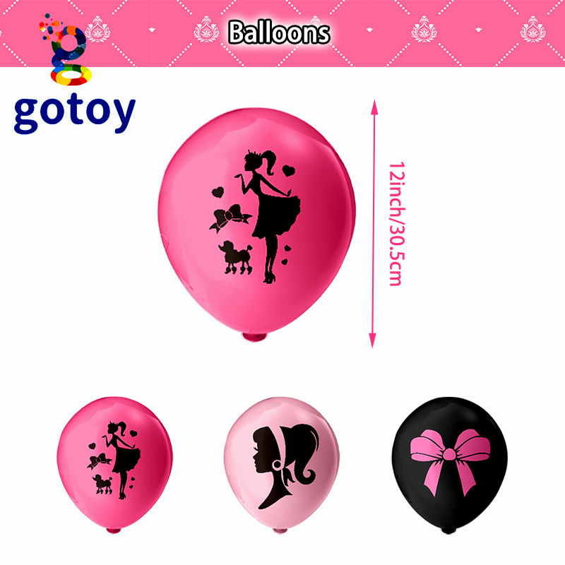 Thumbnail: Barbie doll pink Party Supplies for Kids’ Birthday balloon set