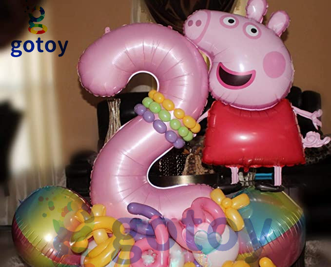 Thumbnail: 40 inch Baby Pink Foil Number Balloon