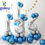 Thumbnail: 12pcs 32 inch Blue Silver Foil Number Balloon