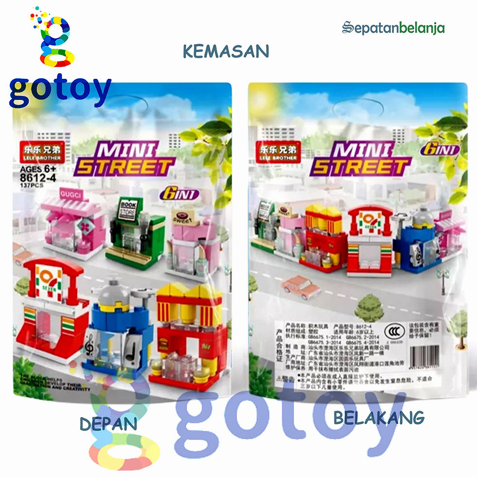 Thumbnail: 137pcs 6 in 1 mini street Building Blocks Compatible with Lego party toy