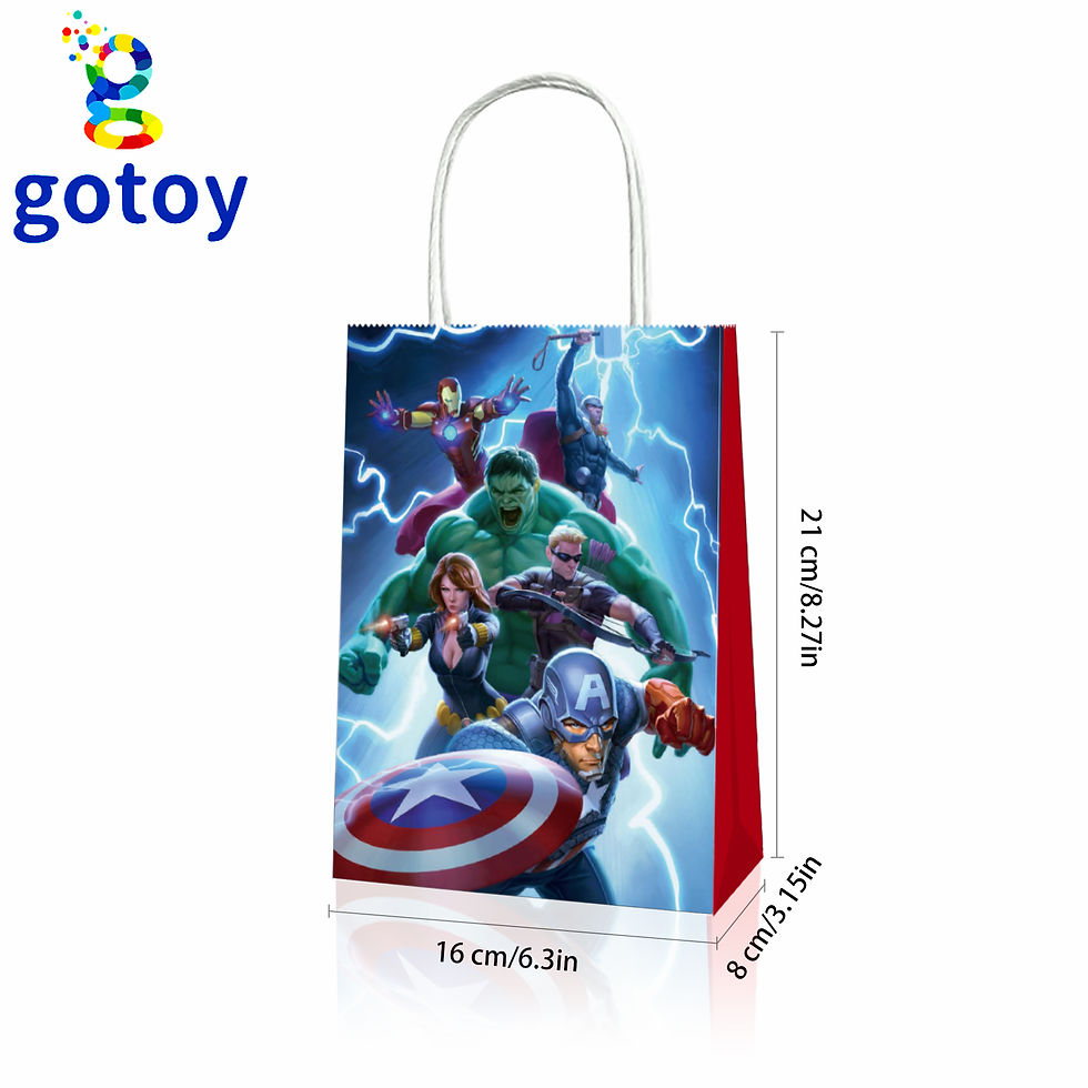 Thumbnail: 12pcs Super Hero  handbag paper bag Candy Bag 21*16*8cm