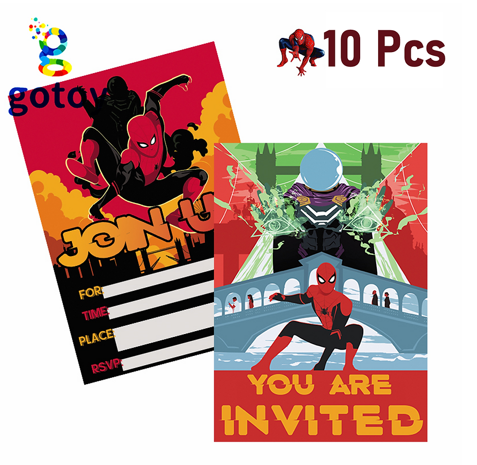 Thumbnail: Spider man Birthday Party Supplies balloon set Invitation Card