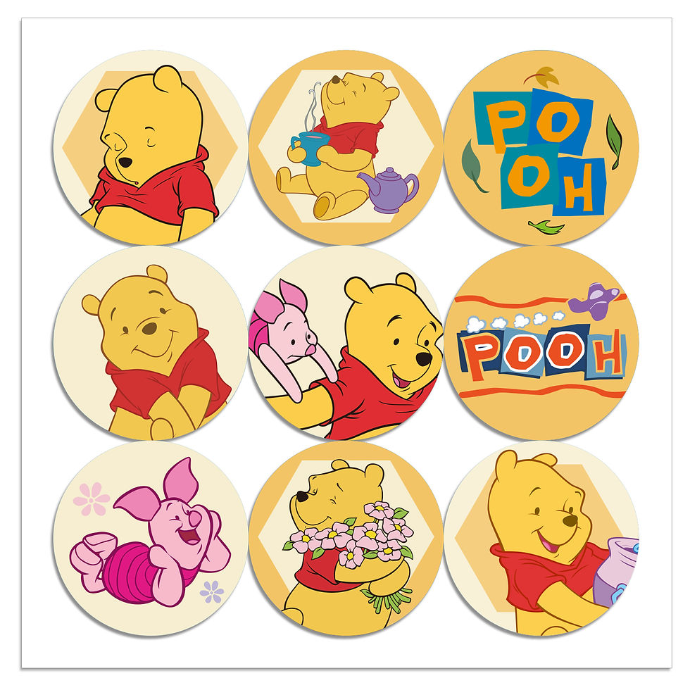 Thumbnail: 12Pcs Winnie Pooh Paper Gift Bag Candy Bags Birthday Supplies 18pc