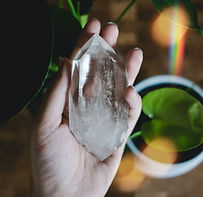 Quartz crystal for remote healing – used in light body activation and energetic blockage removal to raise vibration and restore clarity