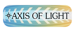 Axis of Light logo with radiant energy stream symbolizing clarity, energetic freedom, and the high-vibrational healing work offered through spiritual clearing and remote energy healing