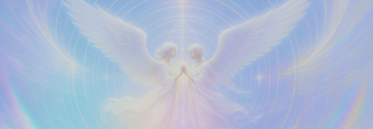 Angelic imagery symbolizing spiritual protection and remote energy clearing