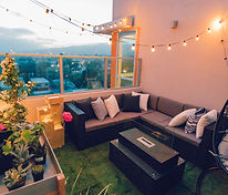 Serene patio space — entity removal and energy clearing for outdoor areas to eliminate negative energy and restore energetic harmony