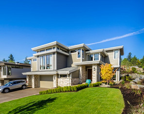 The exterior of the 2015 Street of Dreams "Pinot Noir" house
