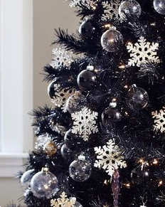 black Christmas decorations