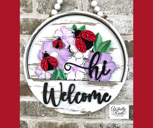 Ladybug Chippy Interchangeable Welcome Sign Kit! | Wholly Rustic
