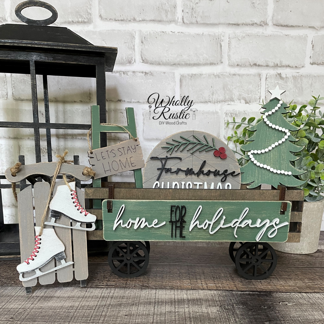 Home for the Holidays Wagon Insert