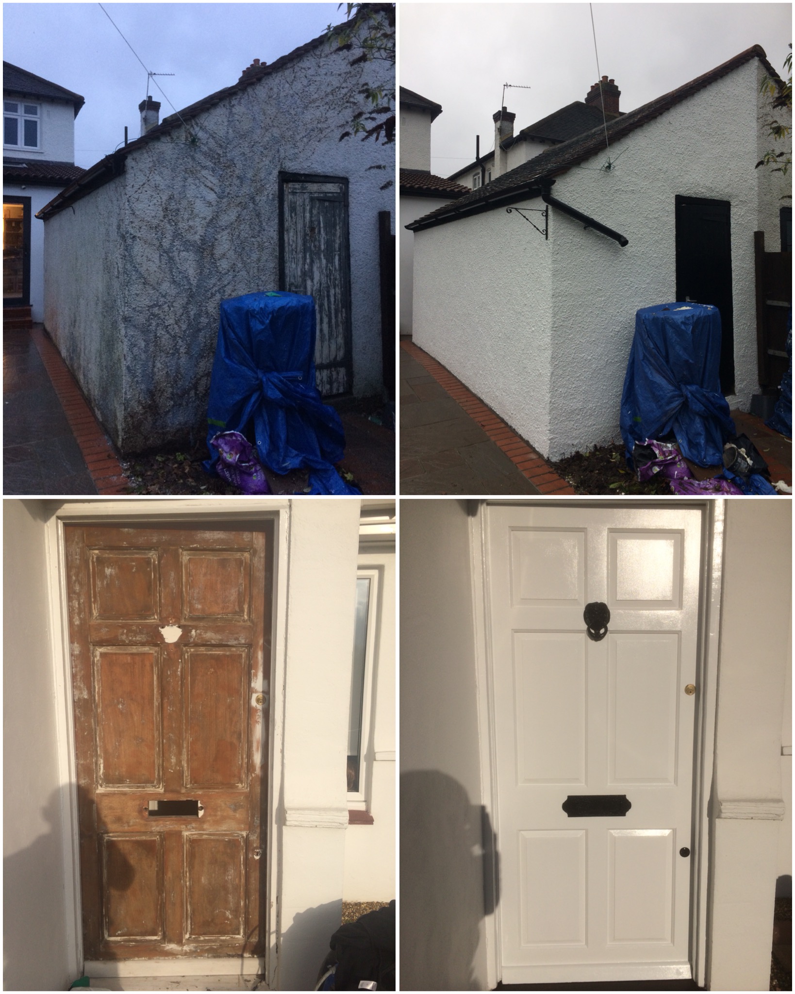Exterior works to walls & door