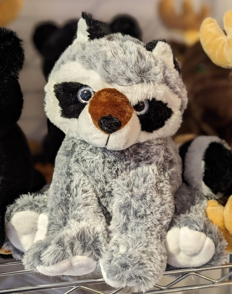 Organic buckwheat stuffed racoon