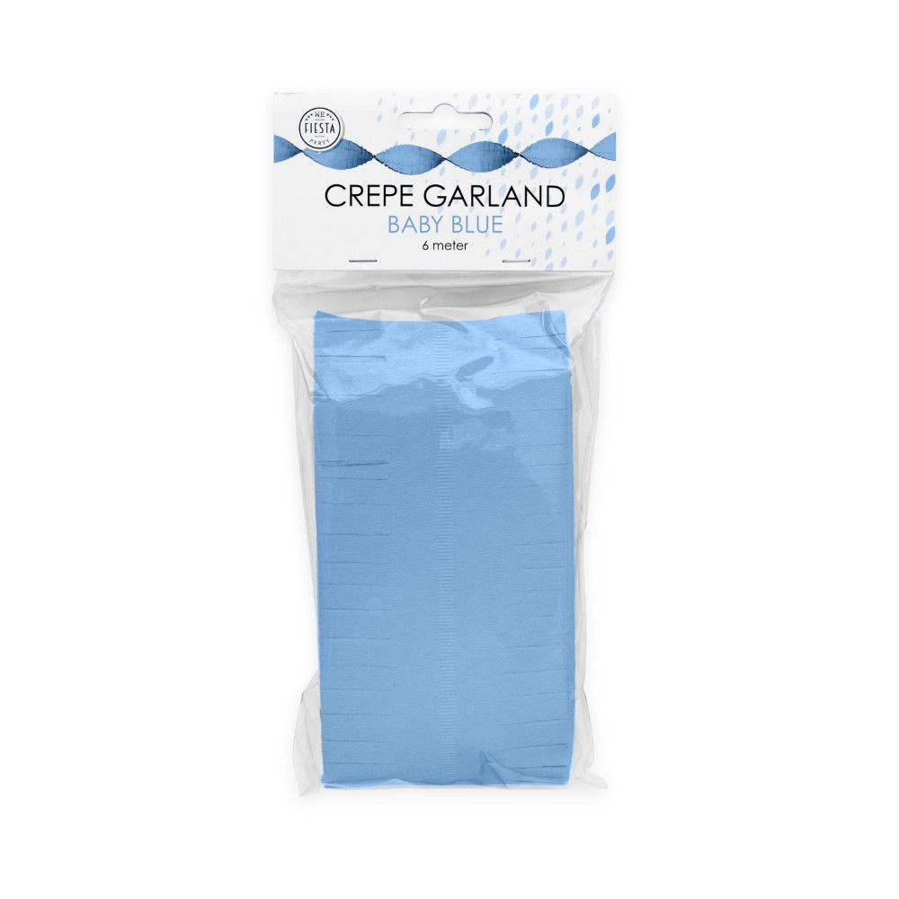 GUIRNALDA PAPEL CREPE AZUL CELESTE 