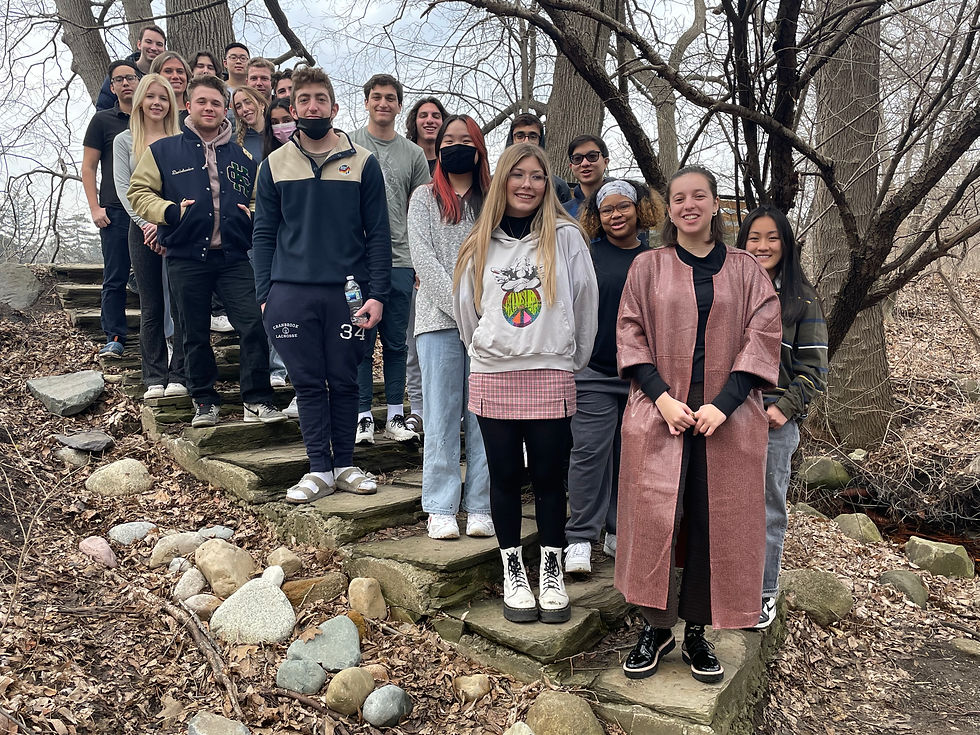 Jace with his Entrepreneurship class at Cranbrook