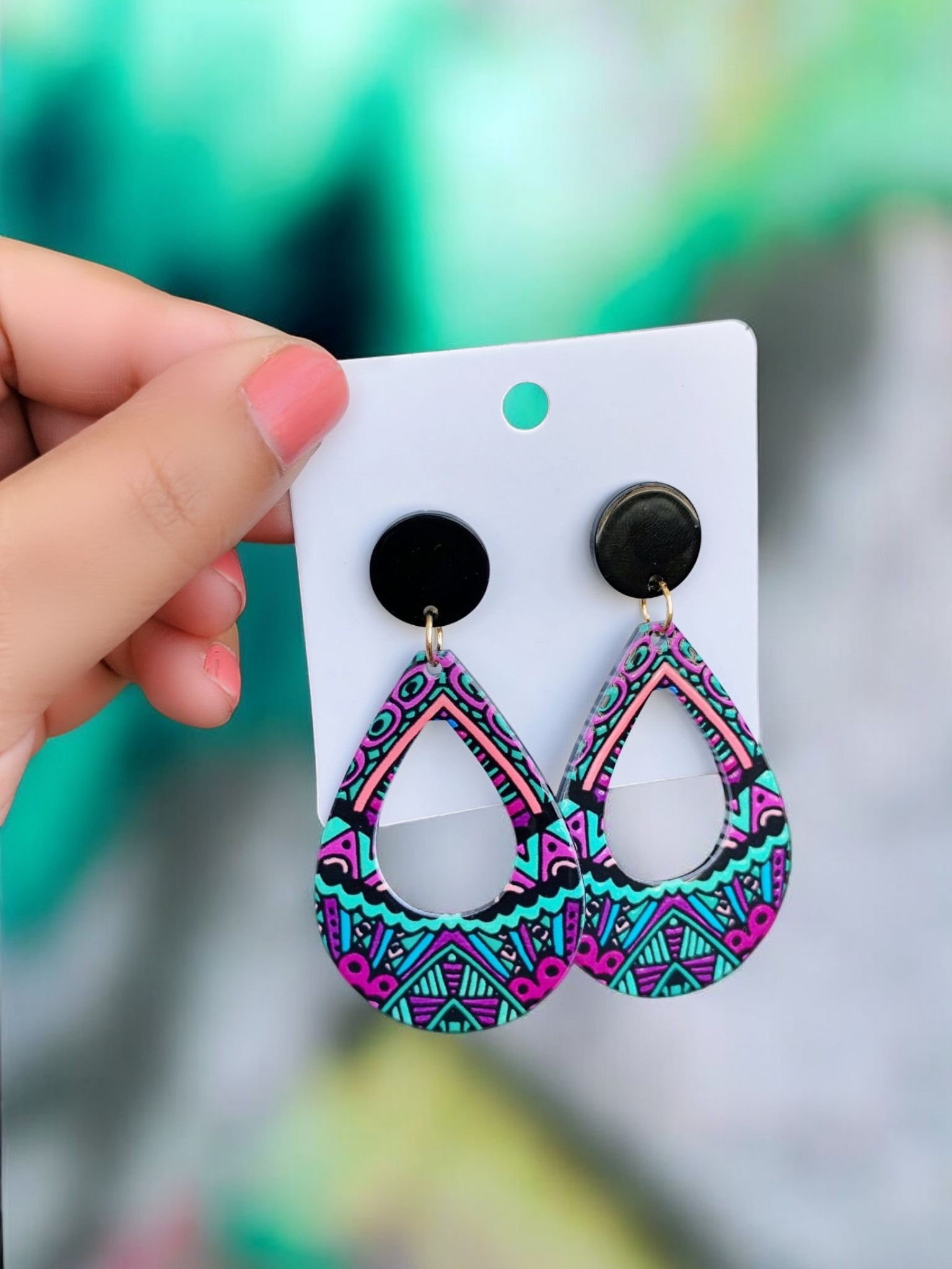 Geometric Acrylic Earrings (FE121)