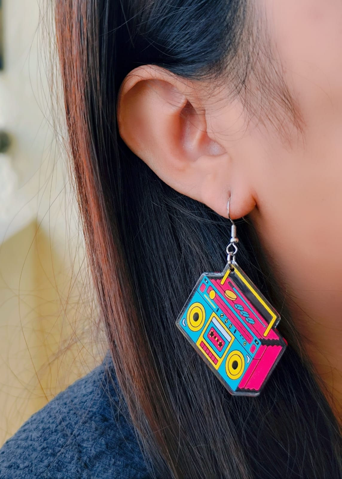 Retro Boombox Earrings(BQ12)