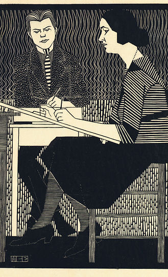 M.C. Escher - In Mesquita's Classroom (1920 of 1921)