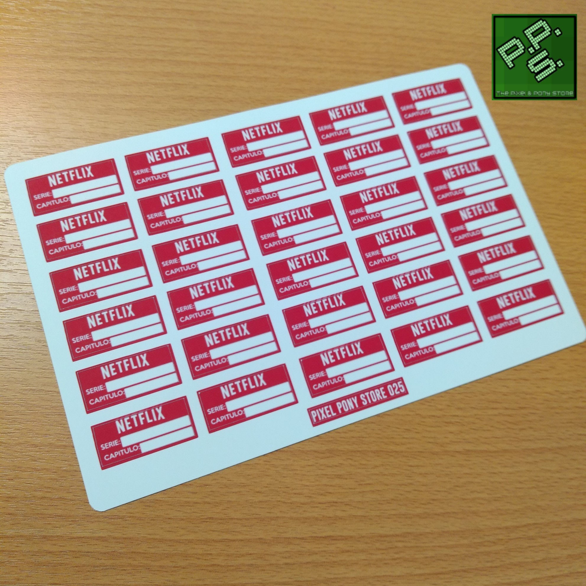 Lámina de Stickers 025 Netflix