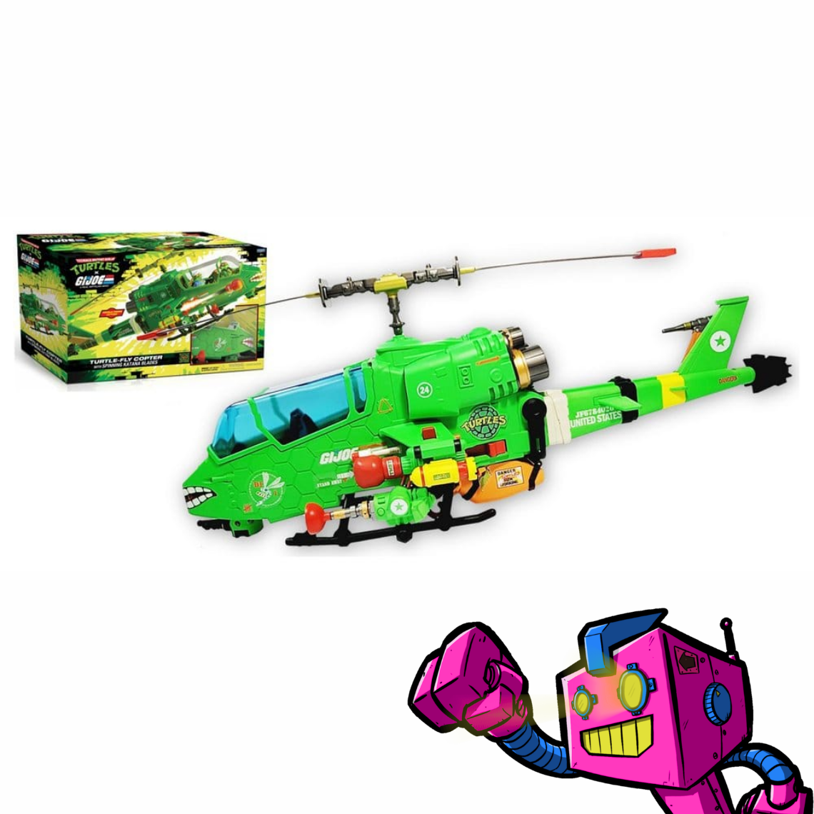 Teenage Mutant Ninja Turtles x G.I. Joe Crossover Vehicle Turtle-Fly Copter