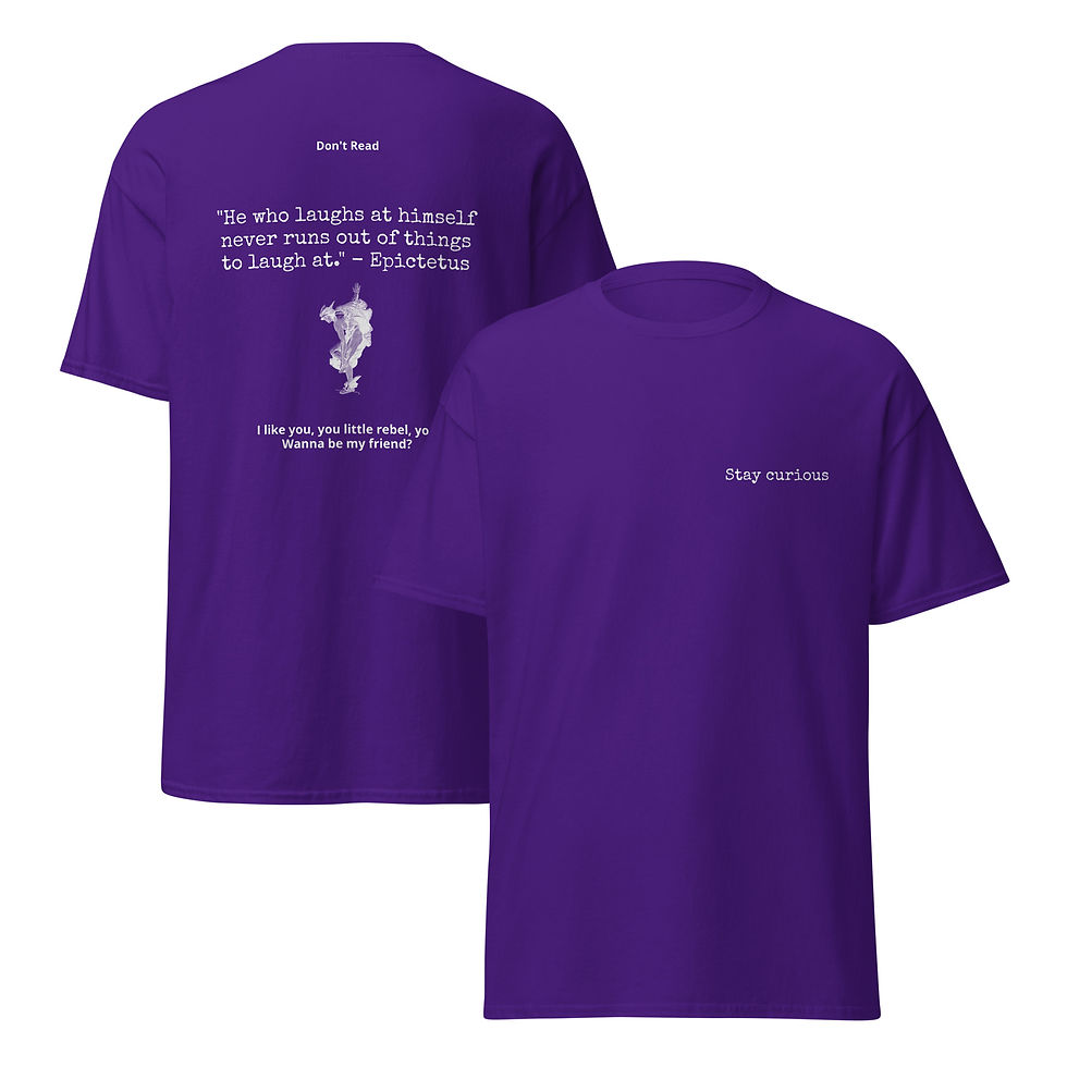 Thumbnail: Make a Friend with Philosophy Laugh at Oneself Epictetus Unisex classic tee