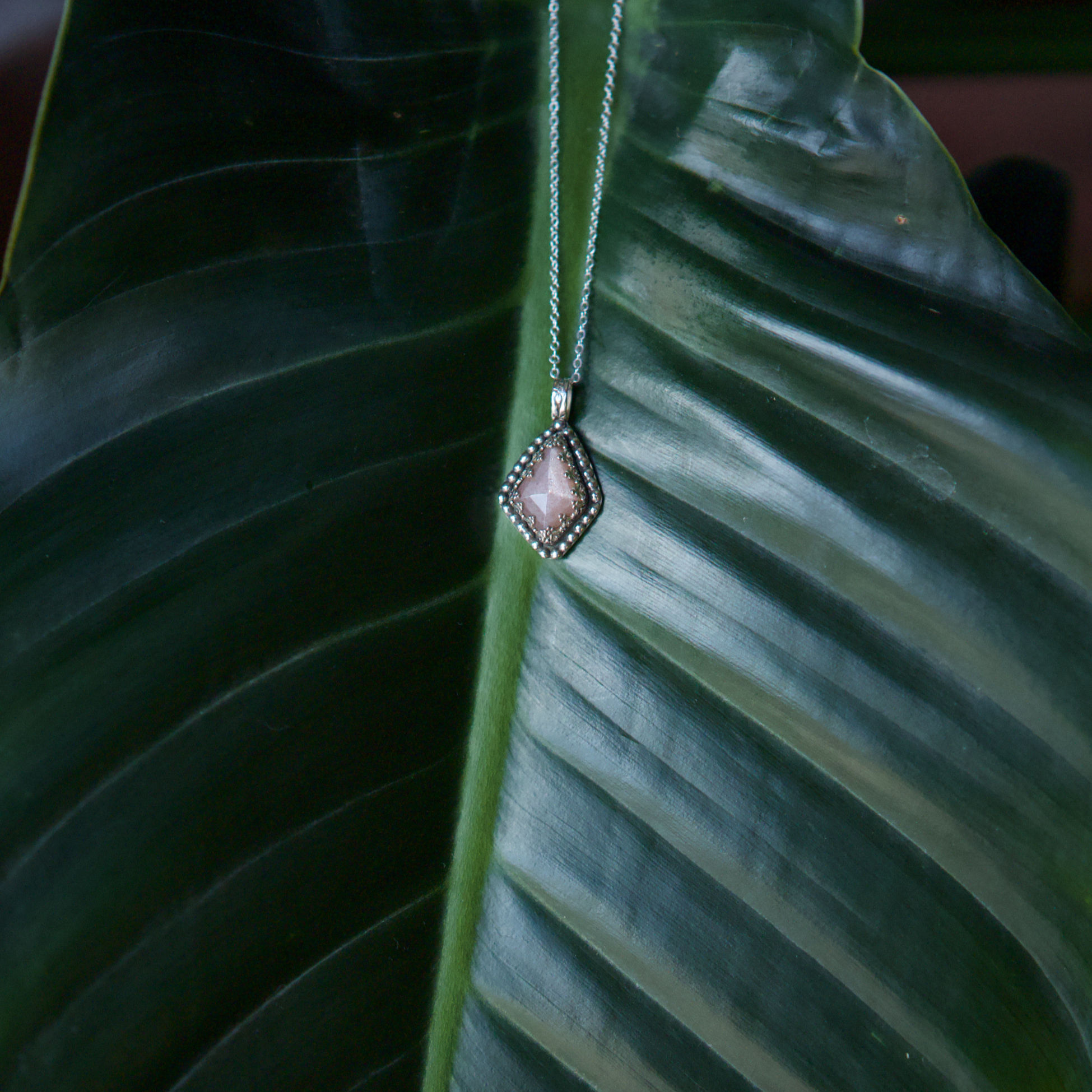 Peach Moonstone Pendant
