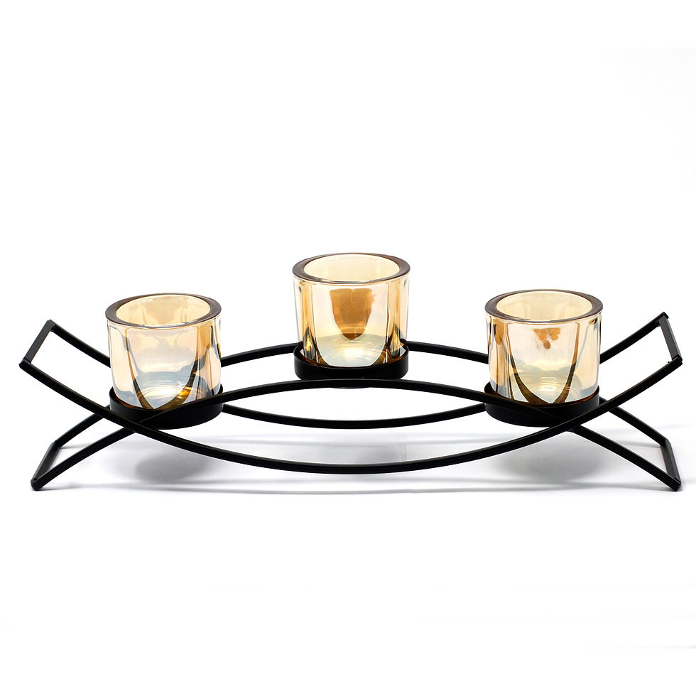 Thumbnail: Centrepiece Iron Votive Candle Holder – 3 Cup Silhouette