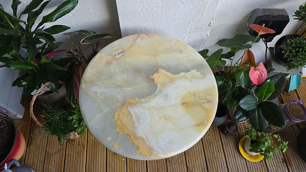 Thumbnail: Celestial Blue Onyx Natural Stone Side Table Luxury