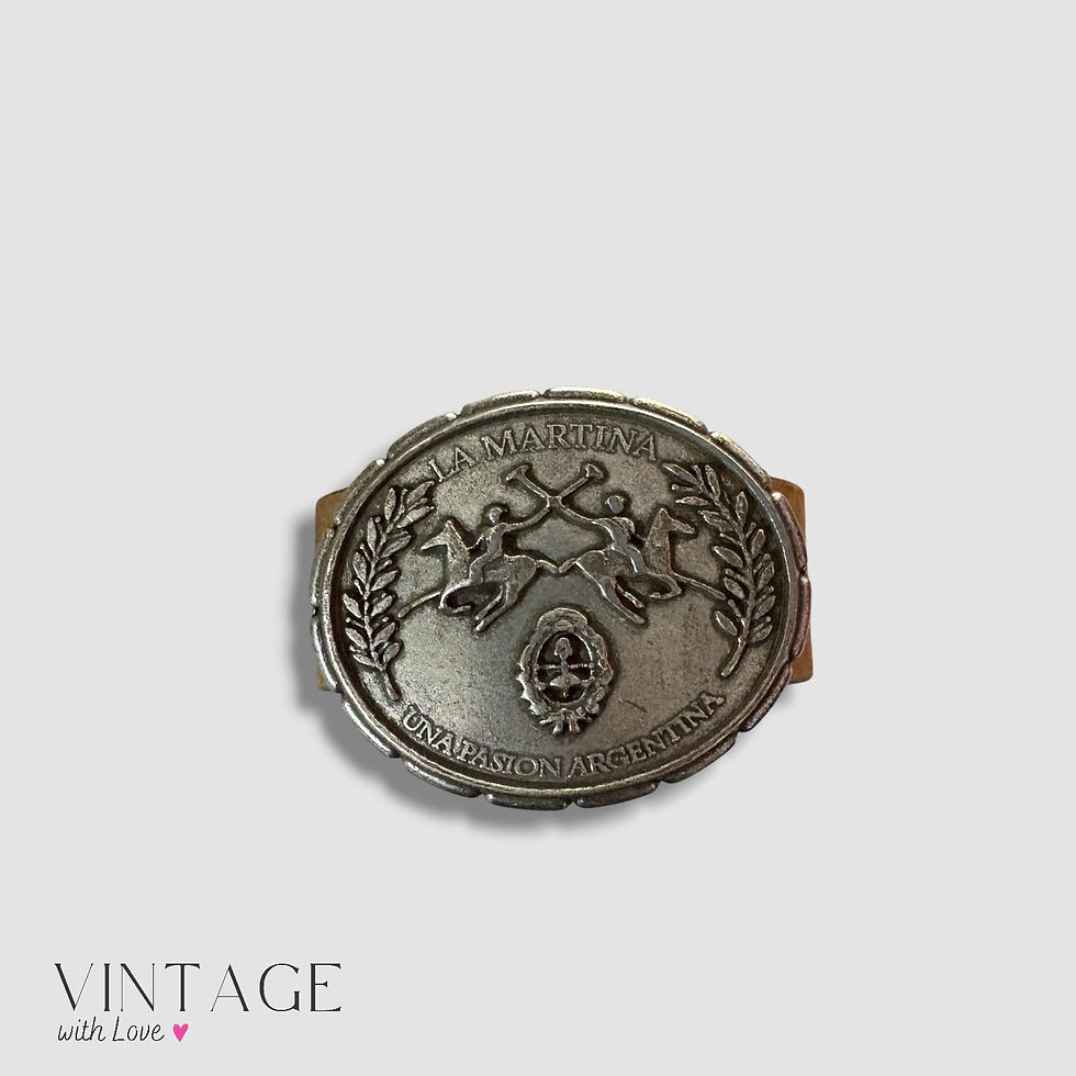 Thumbnail: La Martina Leather Statement Buckle Belt - Size M