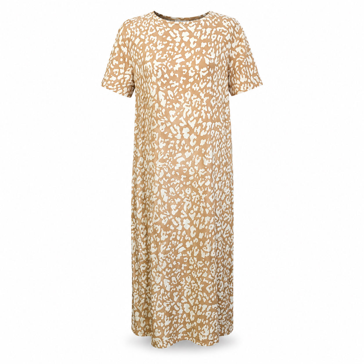Bena Beige & White Dotted Dress – Size S