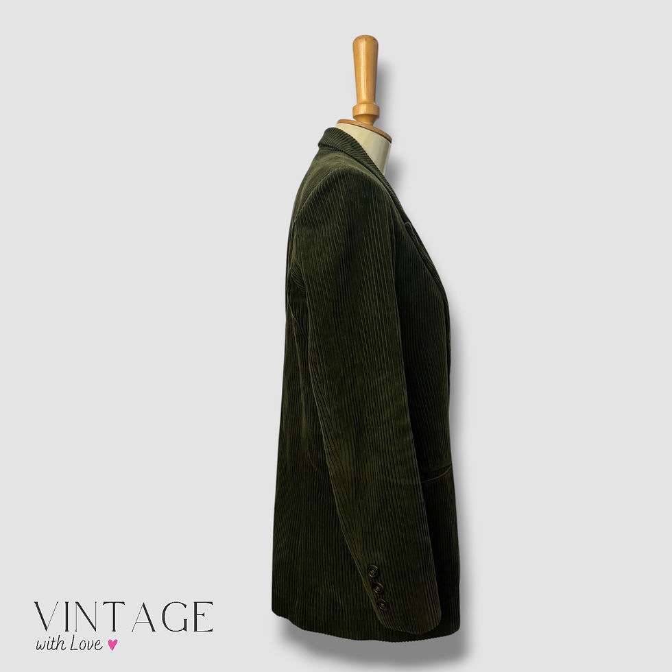 Thumbnail: Poetry Green Corduroy Blazer - Size 12