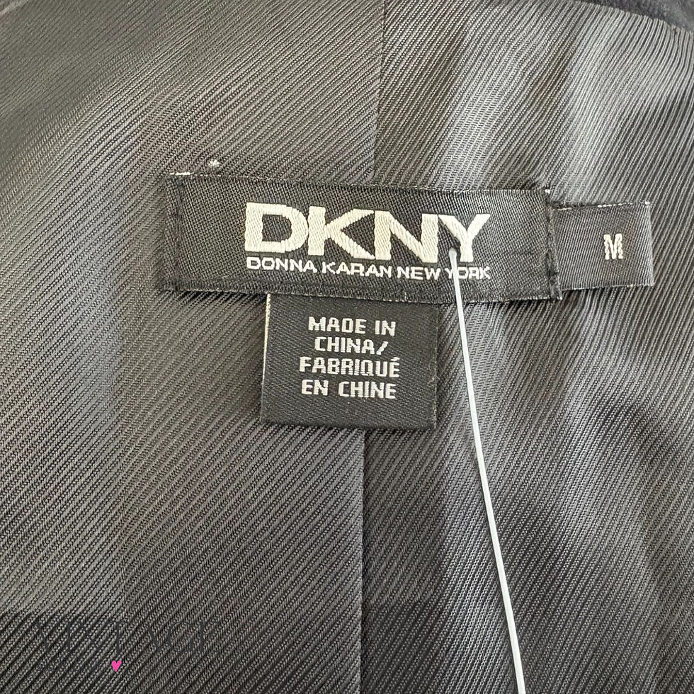 Thumbnail: DKNY Grey Double Breasted Coat - Size M