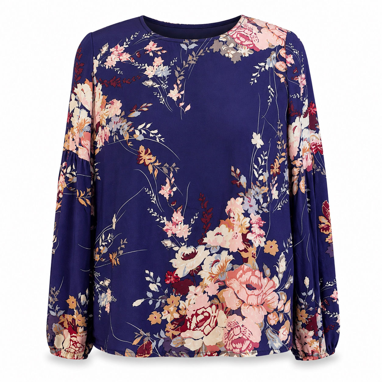 Poetry Blue & Pink Floral Blouse - Size 10
