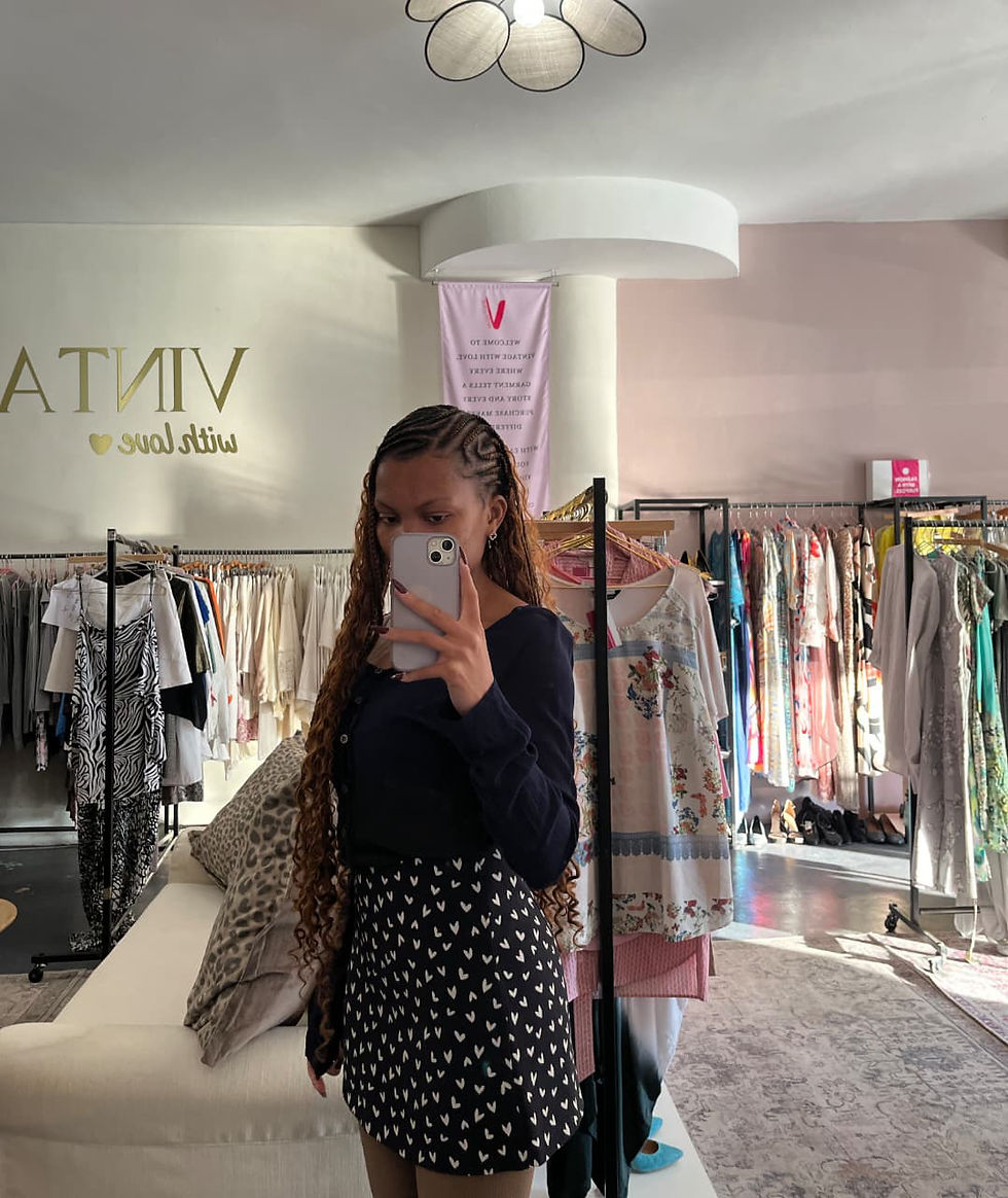 Thumbnail: Zara Navy & White Mini Skirt - Size EUR XS