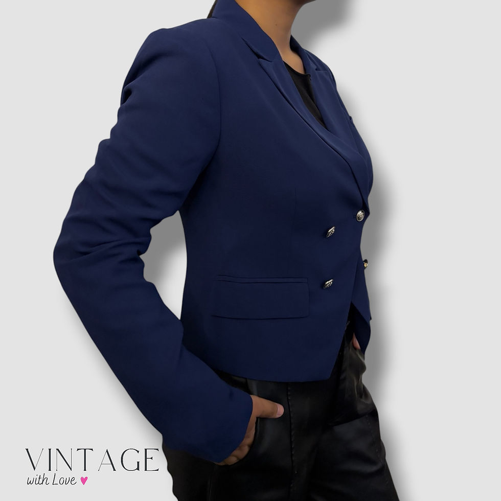 Thumbnail: Forever 21 Royal Blue Cropped Blazer - Size S