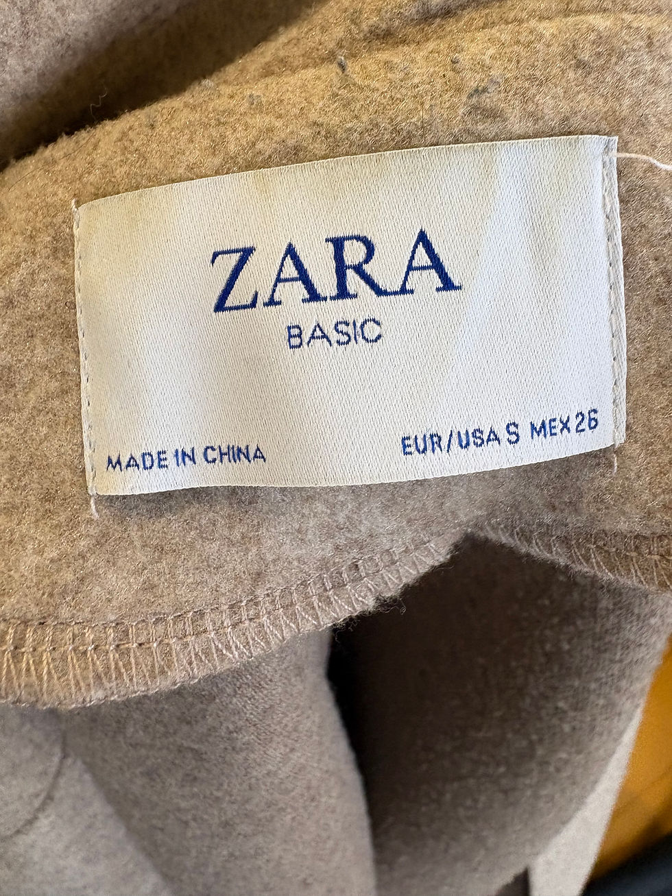 Thumbnail: Zara Beige Coat - Size S