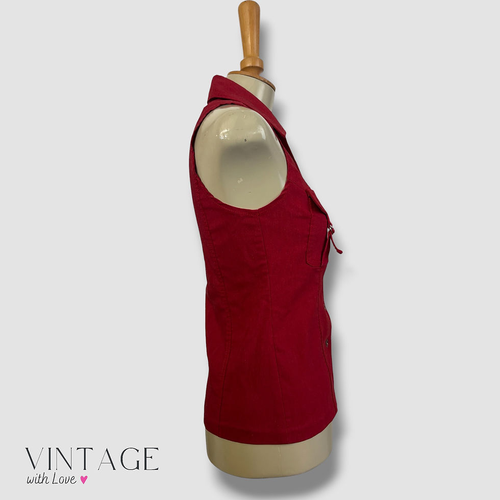 Thumbnail: Paris Designer Wear Red Gilet - Size 10