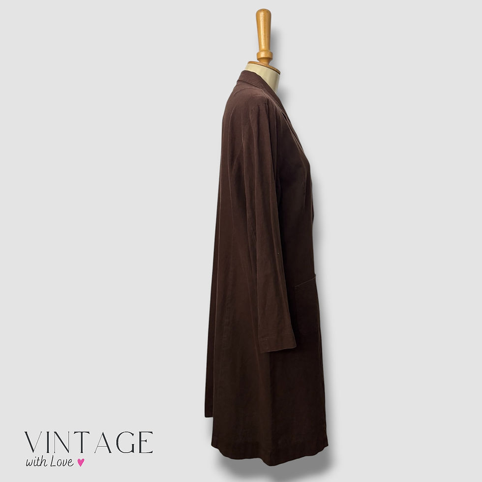 Thumbnail: Tallulah Brown Linen Coat - Size 40