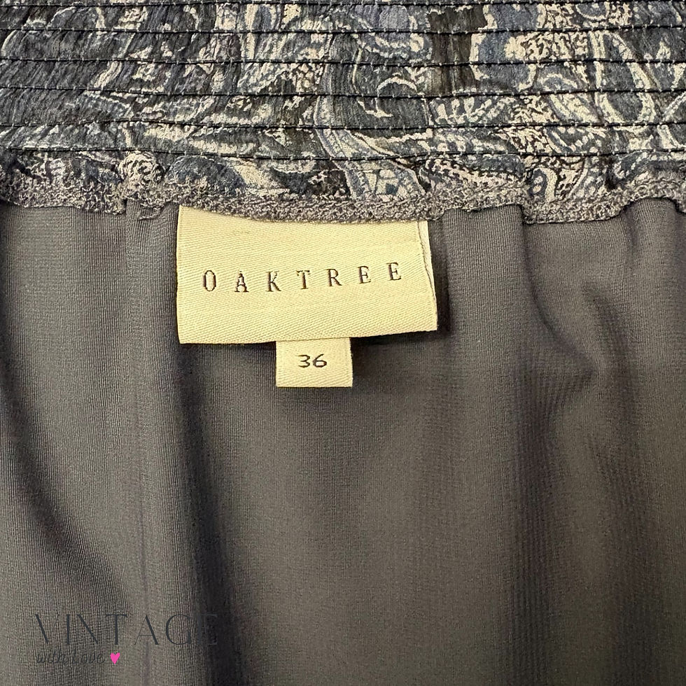 Thumbnail: Oaktree Navy Print Maxi Dress - Size 36