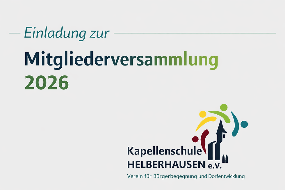 Mitgliederversammlung 2026 der Kapellenschule Helberhausen e.V.