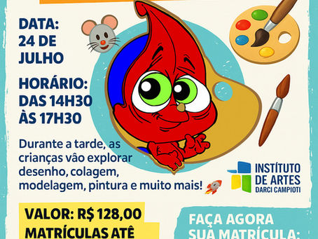 Oficina de Férias 2025 – Pequenos Artistas em Ação! 🎨