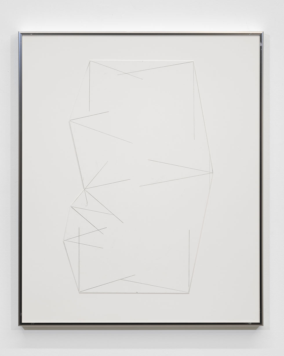Untitled, 2024, 20.25 x 24.25 in., Graphite on artist-cut mat board, unique. Image courtesy the artists and ro art services.