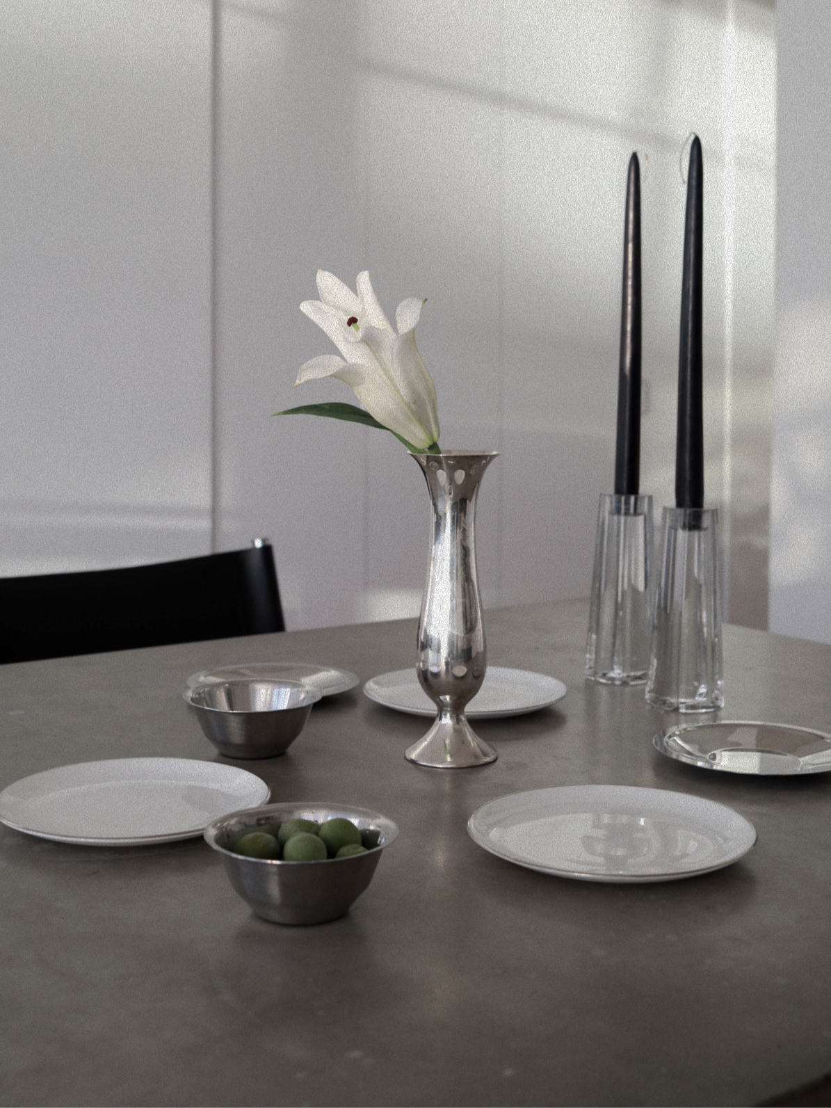 Tapas Plates with a Silver Trim