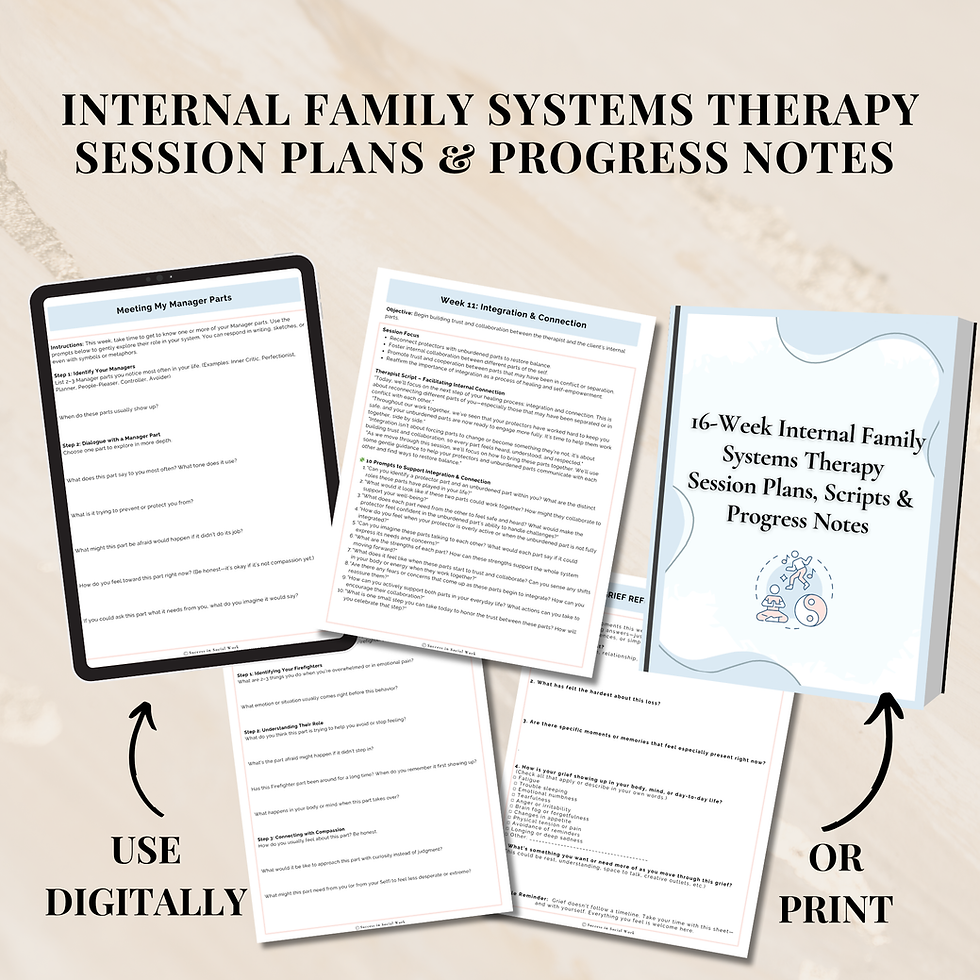 Thumbnail: Internal Family Systems Therapy Workbook, IFS Session Plans, Scripts & Progress