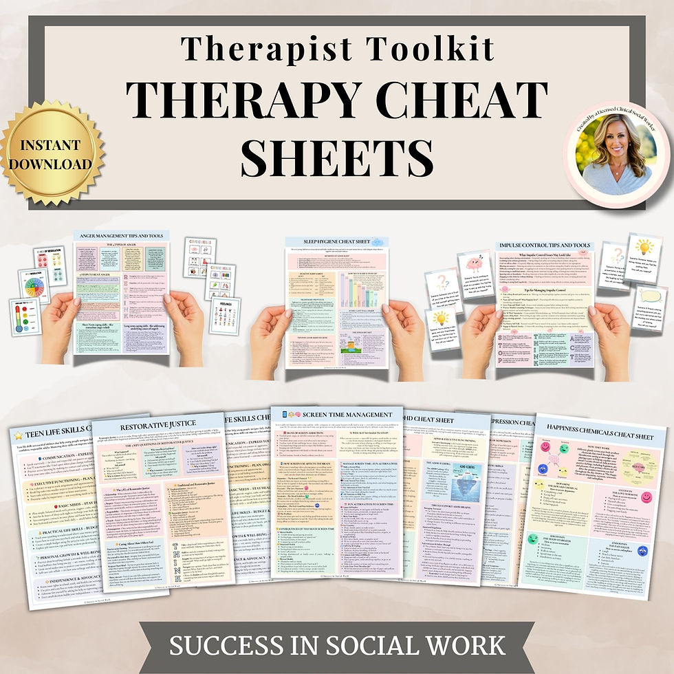 Thumbnail: Teen & Kids therapy mega worksheet bundle Kids Teen Life Skills therapy workbook