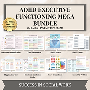 ADHD Executive functioning worksheets,ADHD Worksheets,Kids Teen Coping Skills Tool,Executive Dysfunction Workbook,Anxiety