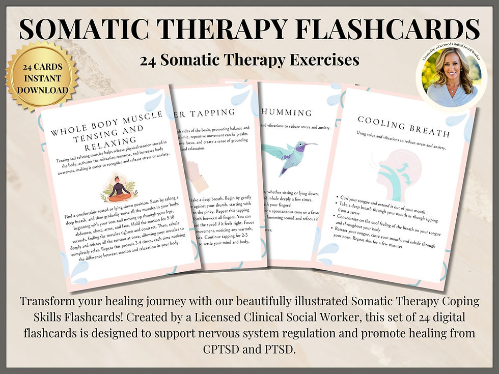 Thumbnail: Somatic Therapy Coping Skill Exercises Flashcards for Nervous System Regulation