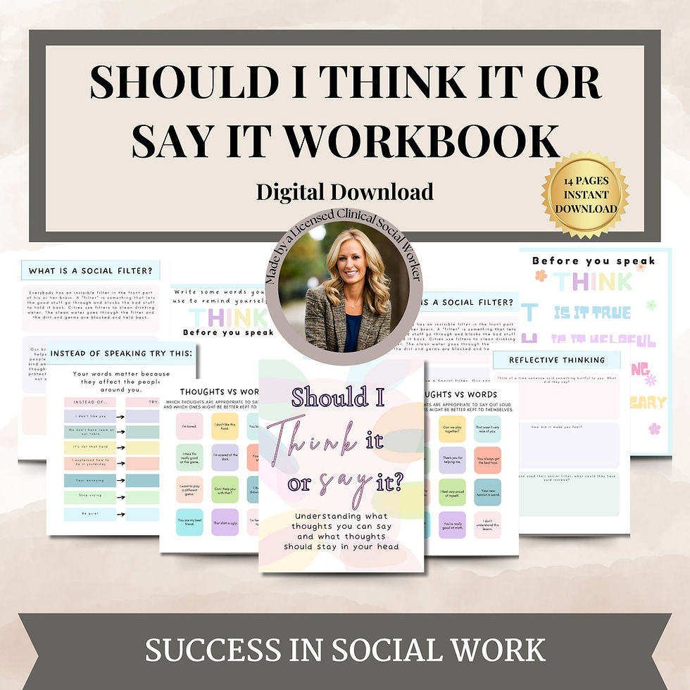Thumbnail: Kids Teen Life Skills Worksheet Bundle, Therapy worksheets, calming corner