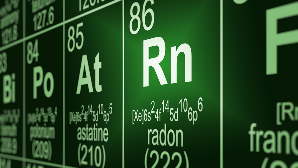 Radon element on the periodic table