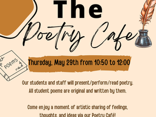 Poetry Cafe 5/29/2025 10:50 AM - 12:00 PM